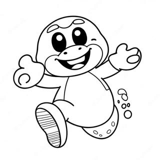 Halaman Mewarnai Goomba Bahagia Melompat 47004-10282