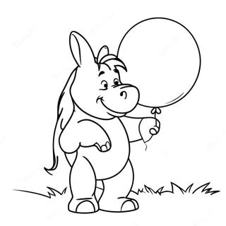 Gambar Mewarnai Eeyore Dengan Balon 47375-10372