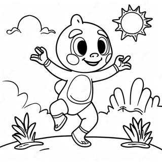 Halaman Mewarnai Dipsy Menari Di Bawah Matahari 47558-10399