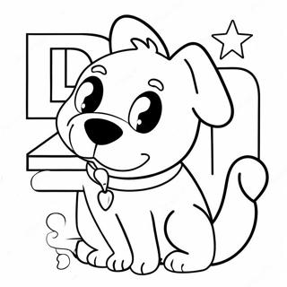 D Adalah Untuk Anjing Halaman Mewarnai Alfabet 48103-10523