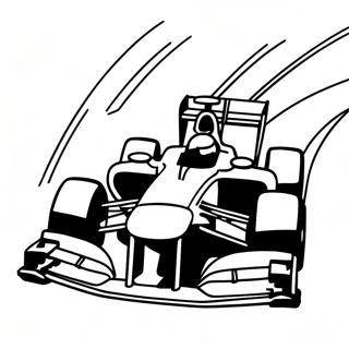 Mobil F1 Meluncur Di Tikungan Halaman Mewarnai 48182 10547