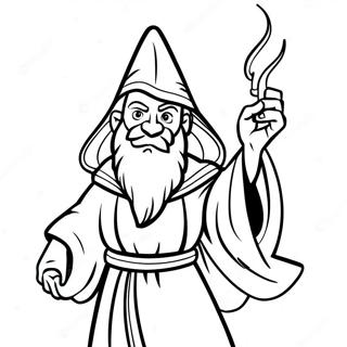 Halaman Mewarnai Penyihir Hebat Mengeluarkan Mantra 48356-10577