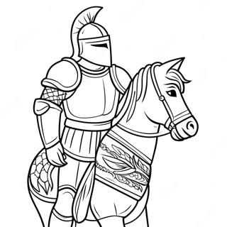 Halaman Mewarnai Kesatria Berani Dalam Armor 48357 10581