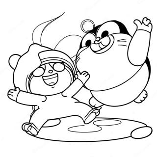 Halaman Mewarnai Doraemon Dan Nobita Bermain Bersama 48442-10597