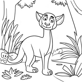 Halaman Mewarnai Pemandangan Hutan Madagaskar 48789-10676