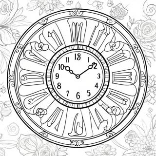 Halaman Mewarnai Jam Dinding Vintage 48884-10699