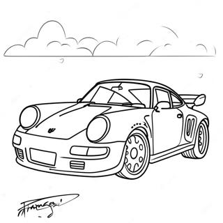 Gambar Mewarnai Mobil Sport Porsche 911 49518-10831