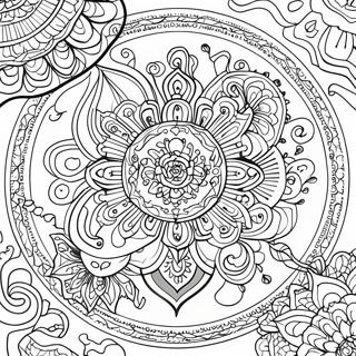 Gambar Mewarnai Mandala Halloween Yang Menyeramkan 50075-10961