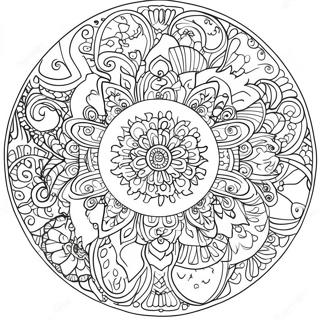 Gambar Mewarnai Mandala Halloween Yang Berwarna Warni 50076-10965