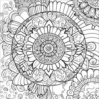 Gambar Mewarnai Mandala Halloween Yang Berwarna Warni 50076-10968