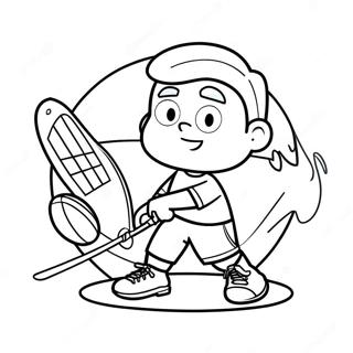 Gambar Mewarnai Ayah Keren Bermain Olahraga 50264-11003