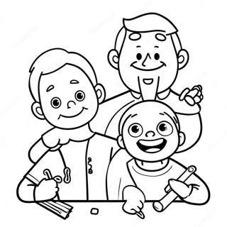 Gambar Mewarnai Ayah Dan Anak Anak Bersenang Senang 50265-11006