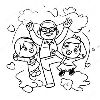 Gambar Mewarnai Ayah Dan Anak Anak Bersenang Senang 50265-11008