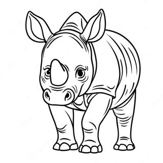 Gambar Mewarnai Badak Afrika Yang Megah 50453-11036