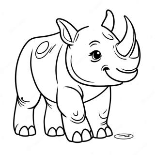 Gambar Mewarnai Anak Badak Yang Ceria 50454-11037