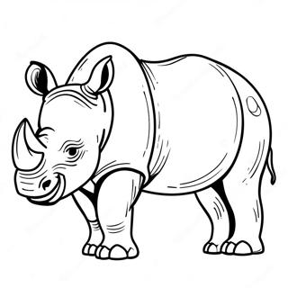 Gambar Mewarnai Badak Dewasa Yang Kuat 50455-11041