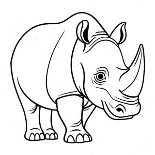 Gambar Mewarnai Badak Dewasa Yang Kuat 50455-11042