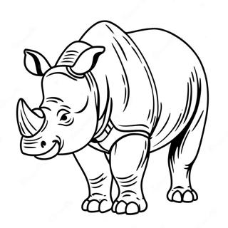 Gambar Mewarnai Badak Dewasa Yang Kuat 50455-11043