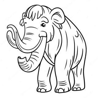 Halaman Mewarnai Mammoth Wol Yang Ramah 50916 11143