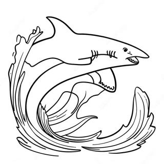 Halaman Mewarnai Hiu Putih Yang Garang 5099 2603