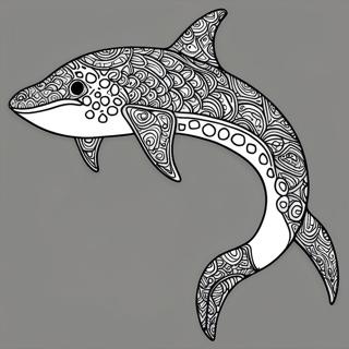 Halaman Mewarnai Hiu Paus Yang Megah 5102 1236