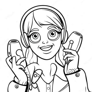 Halaman Mewarnai Honey Lemon Dengan Gadget 51096-11186