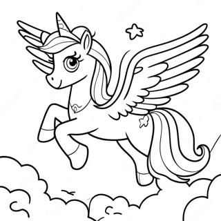 Gambar Mewarnai Putri Celestia Terbang Di Langit 51366-11242