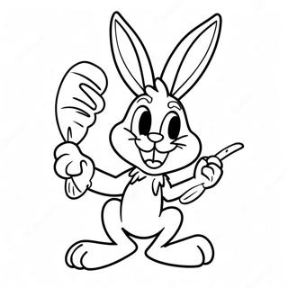 Gambar Mewarnai Bugs Bunny Dengan Wortel 51447-11250