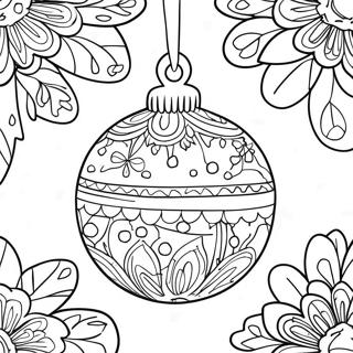 Hiasan Bulat Meriah Halaman Mewarnai 51910-11357