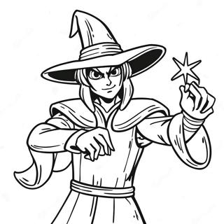 Halaman Mewarnai Dark Magician Menggunakan Sihir 52486 11479