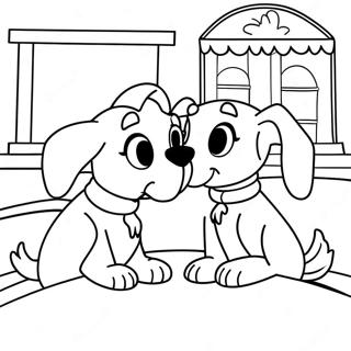 Gambar Mewarnai Kisah Cinta Yang Menggemaskan Antara Lady Dan Tramp 52670-11527