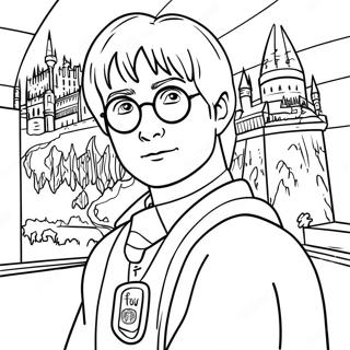 Halaman Mewarnai Harry Potter Di Hogwarts 5282-1730