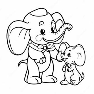 Gambar Mewarnai Dumbo Dengan Tikus Timothee 52850-11553