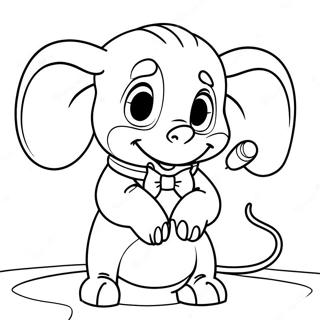 Gambar Mewarnai Dumbo Dengan Tikus Timothee 52850-11554