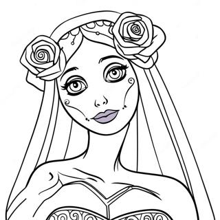 Gambar Mewarnai Pengantin Mayat Yang Elegan 52939 11576