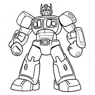 Halaman Mewarnai Optimus Prime Dari Rescue Bots 53384-11669