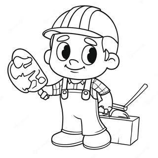 Bob The Builder Halaman Mewarnai Bekerja Keras 53741 11765