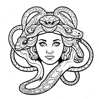 Medusa Dengan Ular Berwarna Halaman Mewarnai 53831-11772