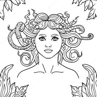 Medusa Di Hutan Mitologi Halaman Mewarnai 53832-11774