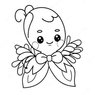 Halaman Mewarnai Mistletoe Lucu Dengan Pita 54092 11840