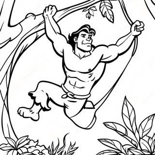 Tarzan Halaman Mewarnai