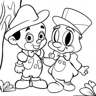 Pinocchio Dan Jiminy Cricket Di Halaman Mewarnai 54457-11919