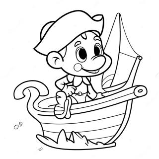 Pinocchio Di Kapal Bajak Laut Di Halaman Mewarnai 54458-11922