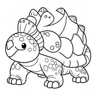 Ankylosaurus Halaman Mewarnai