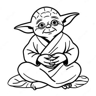 Halaman Mewarnai Yoda Dalam Meditasi 5534-26