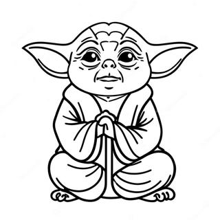 Halaman Mewarnai Yoda Dalam Meditasi 5534-27