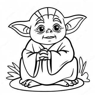 Halaman Mewarnai Yoda Dalam Meditasi 5534-28