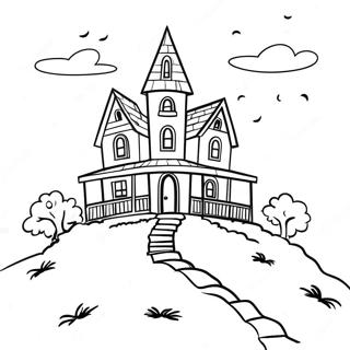 Rumah Hantu Di Atas Bukit Halaman Mewarnai 55545-12162