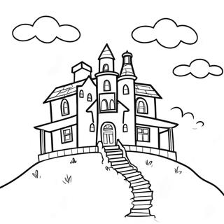 Rumah Hantu Di Atas Bukit Halaman Mewarnai 55545-12163