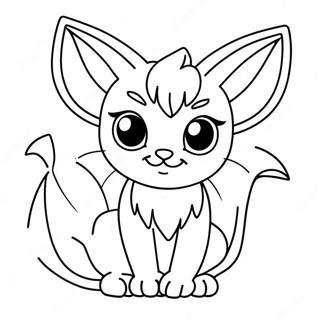 Espeon Imut Duduk Halaman Mewarnai 55632 12176
